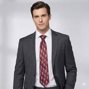 Puritan Burgundy and Silver Tie